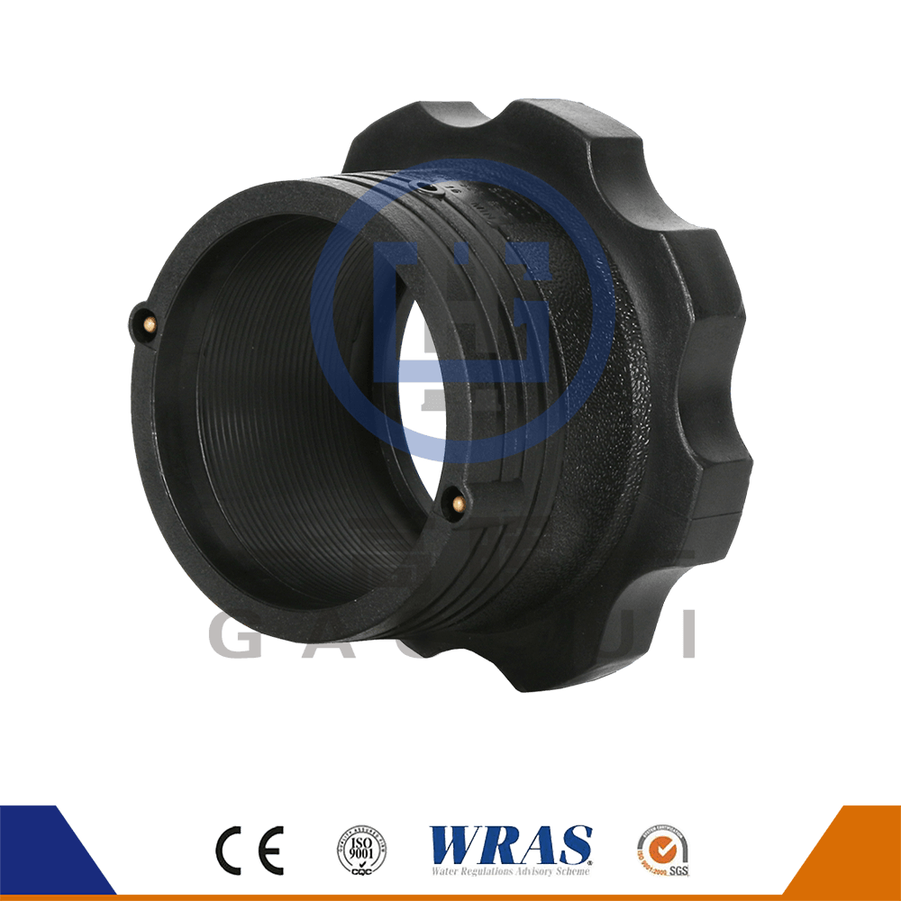 آداپتور فلنج کف فلنج خرد شده توسط HDPE برای تأمین آب برای تأمین آب